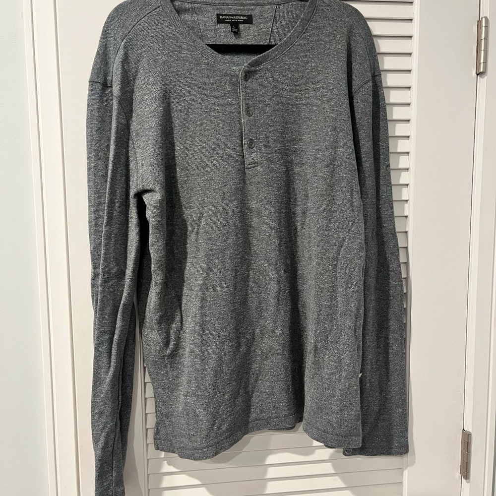 Men's Banana Republic Henley Pima Cotton Shirt